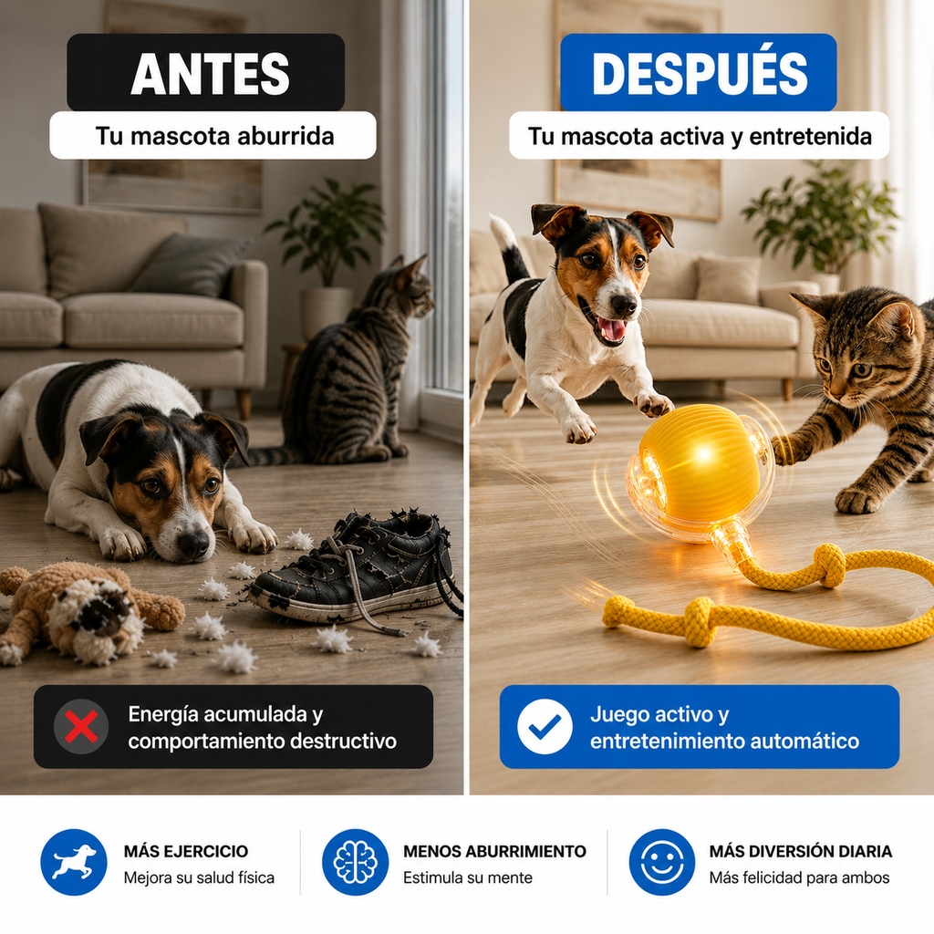 PetLuna PlayBall™ | Pelota interactiva automática