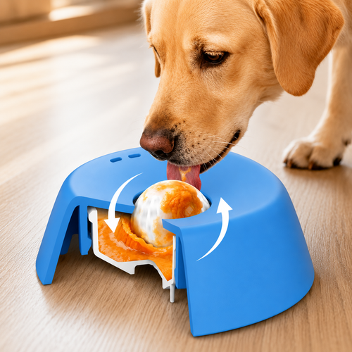 Comedero Antiansiedad PetLuna™ con Bola Slow Feeder