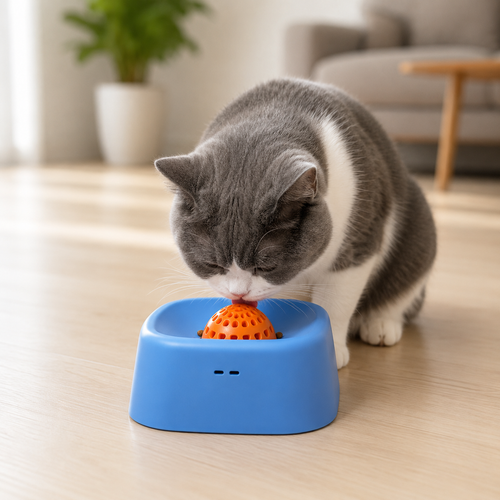 Comedero Antiansiedad PetLuna™ con Bola Slow Feeder