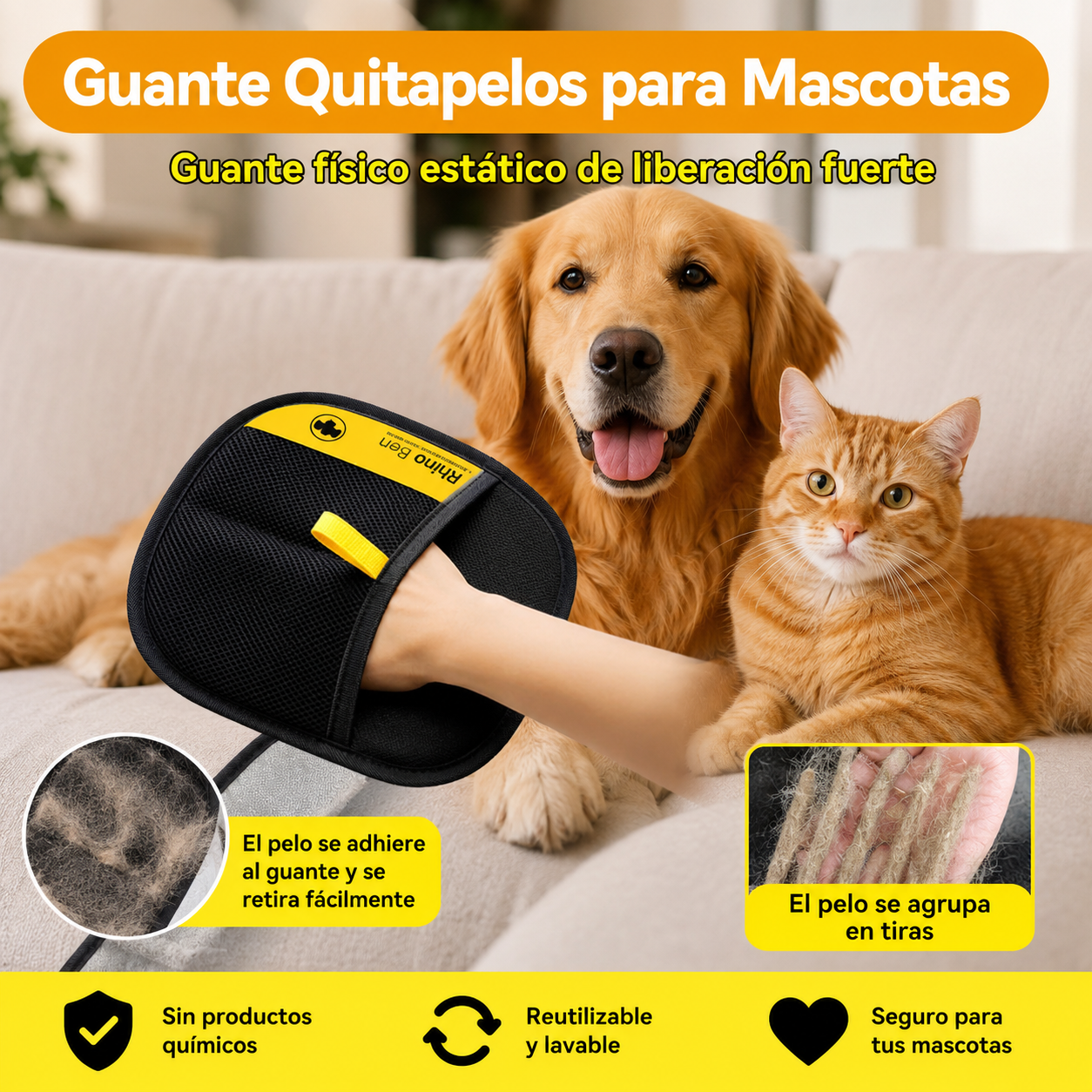 Guante Quitapelos Reutilizable PetLuna™
